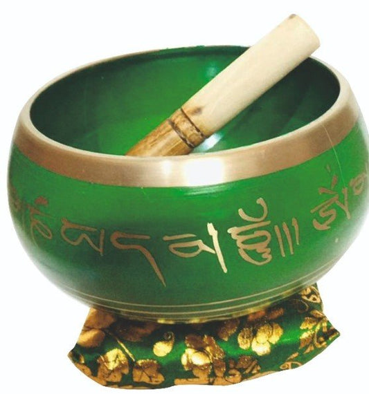 Tibetan Singing Bowl Medium Green SBMG