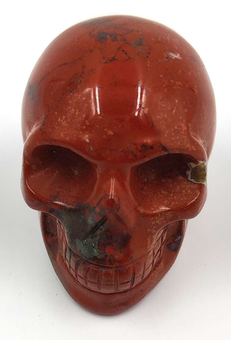 Gemstone Skull Red Jasper Large