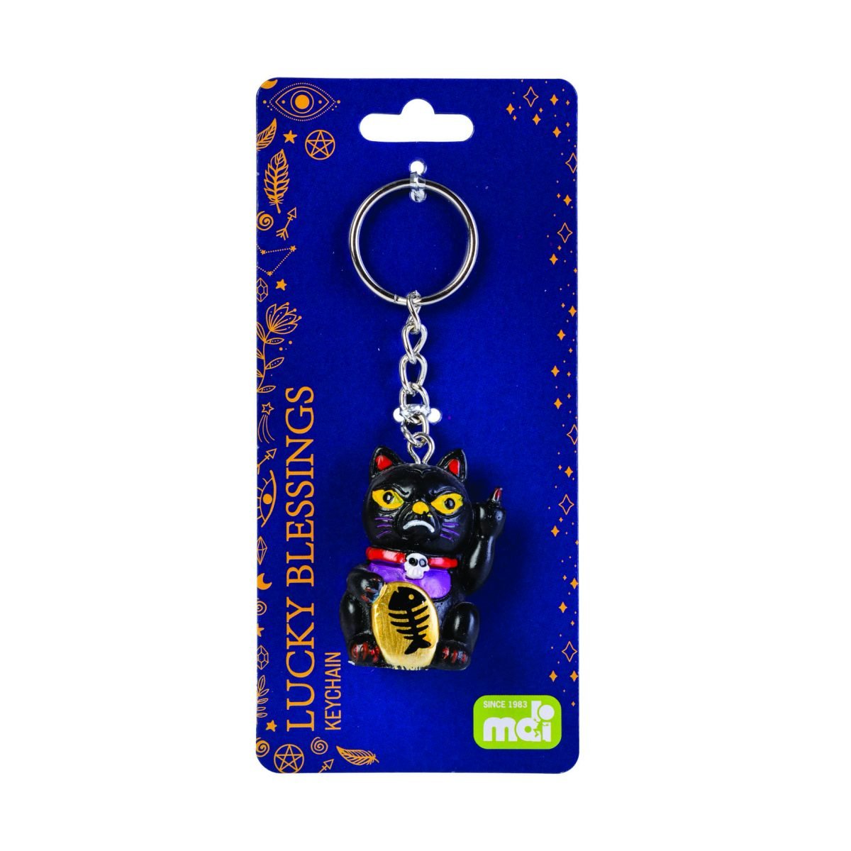 Rude Lucky Kitty Keychain