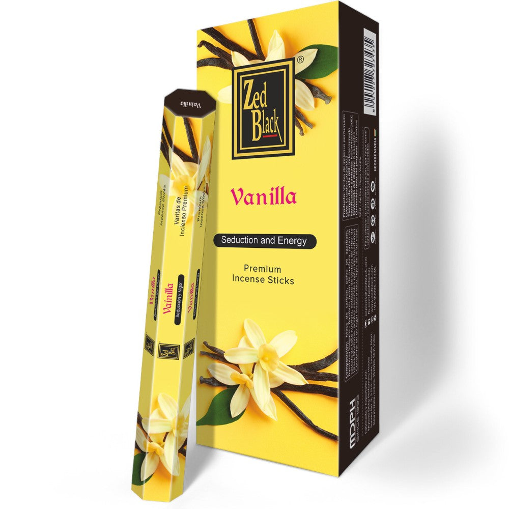 Zed Black Vanilla 20gm
Zed Black 20 gram Incense sticks are one of the most popular incense sticks, these are rolled and dipped into natural oils for a calming incense fragrance. You will enjoy these incense sticks as you would experience these fragrances from nature itself. Experience an absolutely soothing and positive aroma at your place by using these premium quality incense sticks.

SKU: ZBVA20

1st Stop, Marshall's Health Shop, Gift Shop!