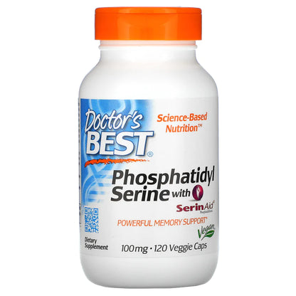 Doctor's Best Phosphatidylserine with SerinAid, 100 mg, 60 Veggie Caps