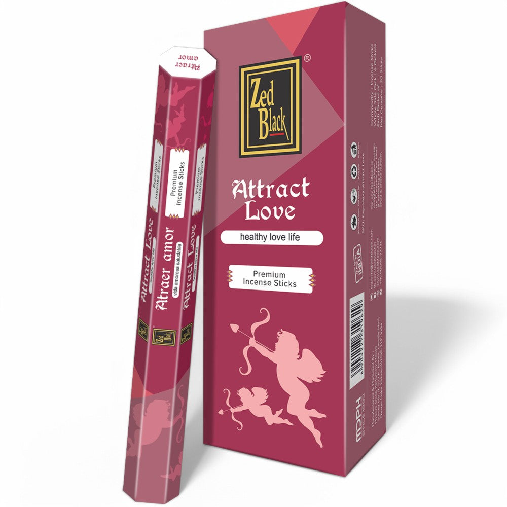 Zed Black Attract Love 20gm
Zed Black 20 gram Incense sticks are one of the most popular incense sticks, these are rolled and dipped into natural oils for a calming incense fragrance. You will enjoy these incense sticks as you would experience these fragrances from nature itself. Experience an absolutely soothing and positive aroma at your place by using these premium quality incense sticks.

1st Stop, Marshall's Health Shop, Gift Shop!

SKU: ZBAL20