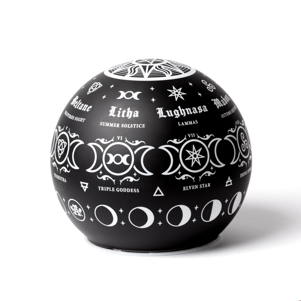 Alchemy Pagan Calendar Globe LED Light

Encompassing the universal philosophy of pagan belief. As the seasons turns and the deep wisdom of the earth and heavens is revealed to us, the triple goddess illuminates all with her blessings.
1st Stop, Marshall's Health Shop, Gift Shop!