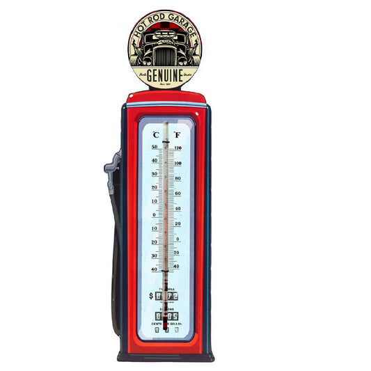 Hot Rod Garage Iron Wall Thermometer