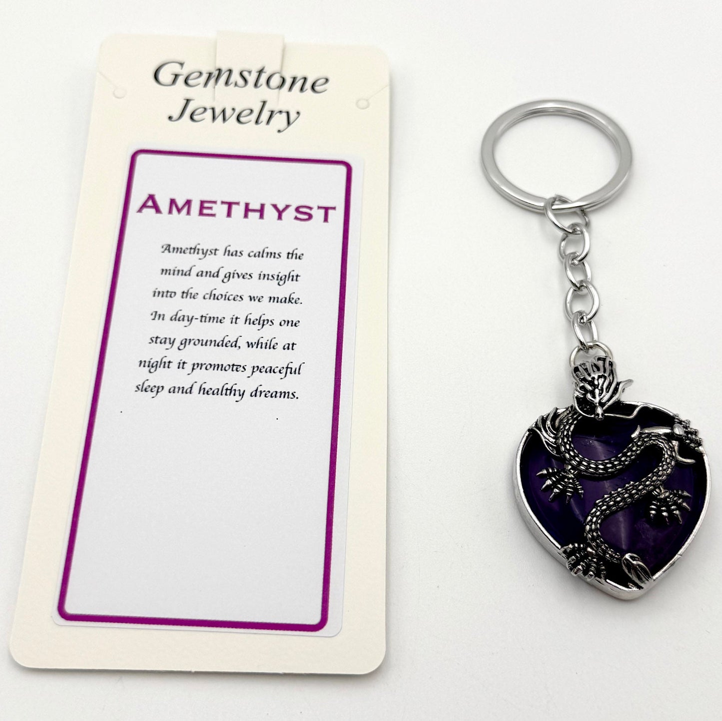 Keyring Dragon Heart Amethyst
1st Stop, Marshall's Health Shop, Gift Shop!

SKU: GKR26