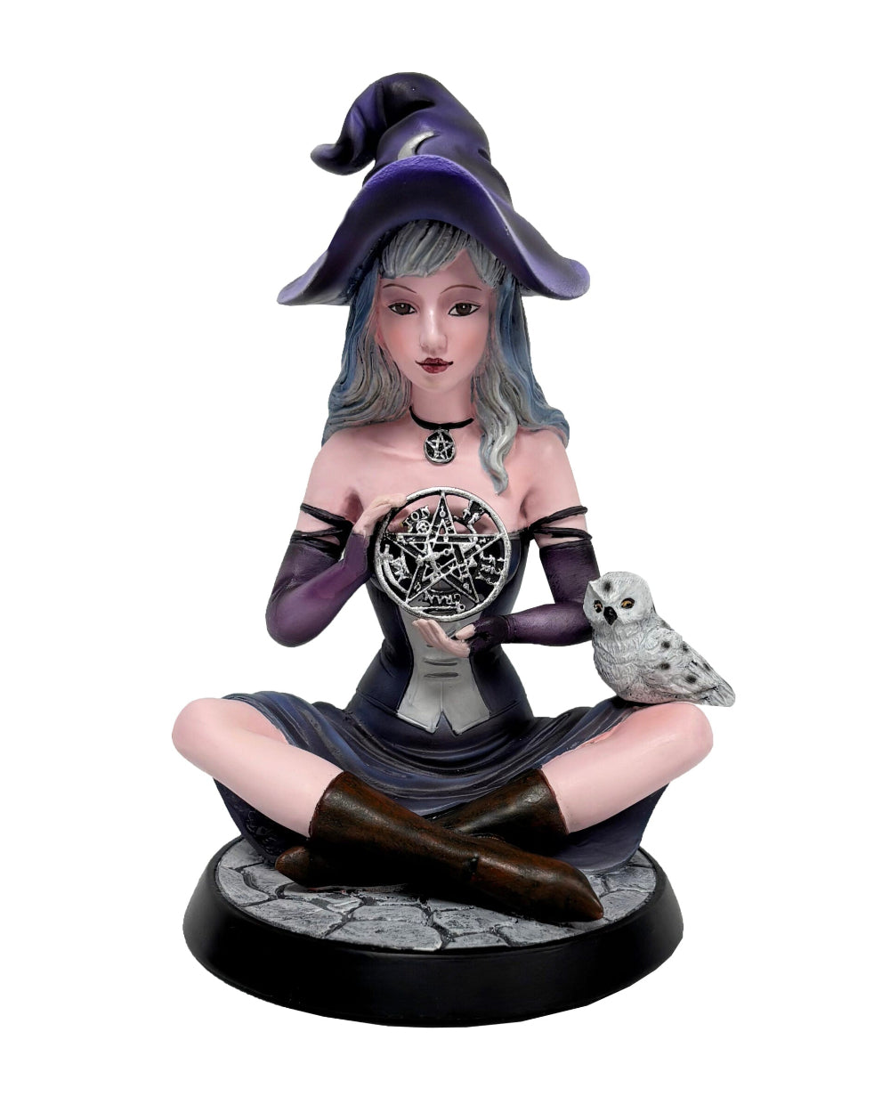 Purple Witch with Pentagram and Owl
Dimensions: 9*11*15.5cm
1st Stop, Marshall's Health Shop, Gift Shop!

SKU: AA62