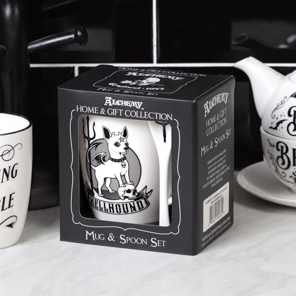 Alchemy Ceramic Mug & Spoon Set Hellhound