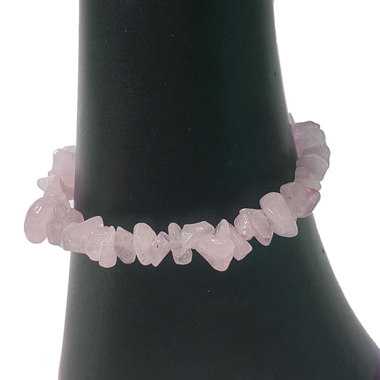 Rose Quartz Chip Bracelet