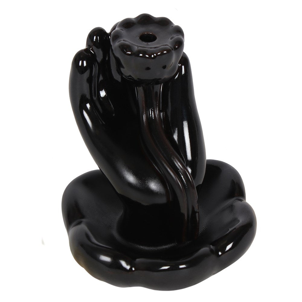 Lotus Flower & Hand Backflow Incense Burner