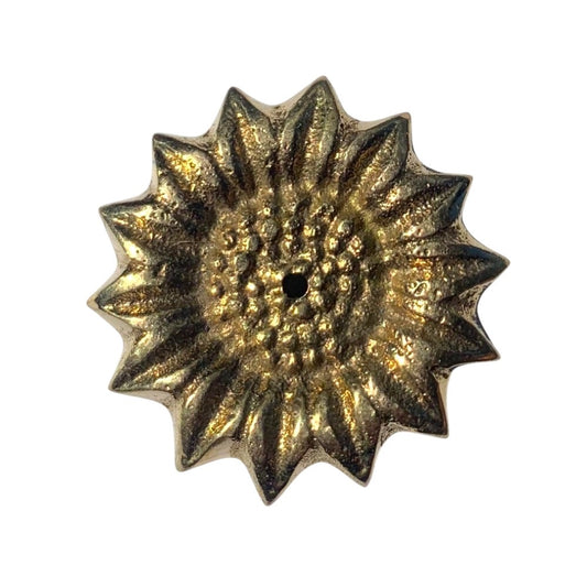 Sunflower Incense Holder Brass