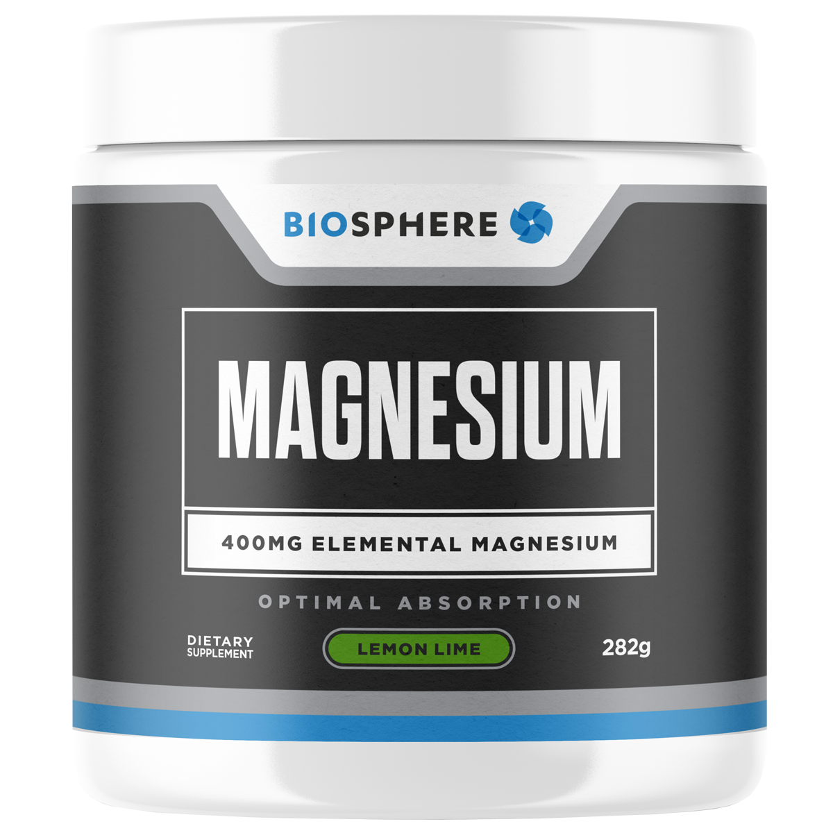 Biosphere Magnesium 400mg Powder Lemon & Lime 282g