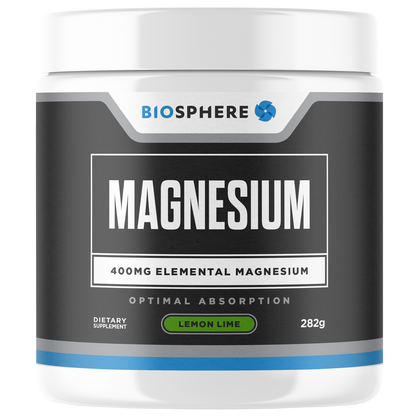 Biosphere Magnesium 400mg Powder Lemon & Lime 282g