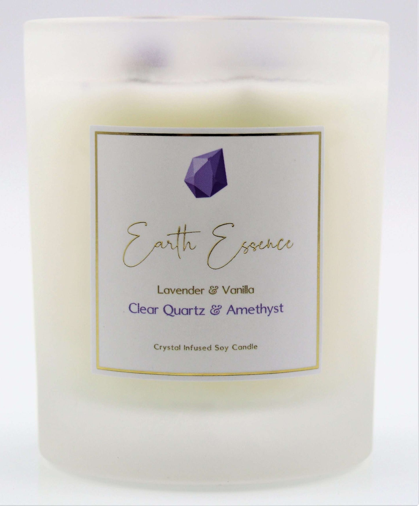 Crystal Soy Wax Candle Lavender Vanilla