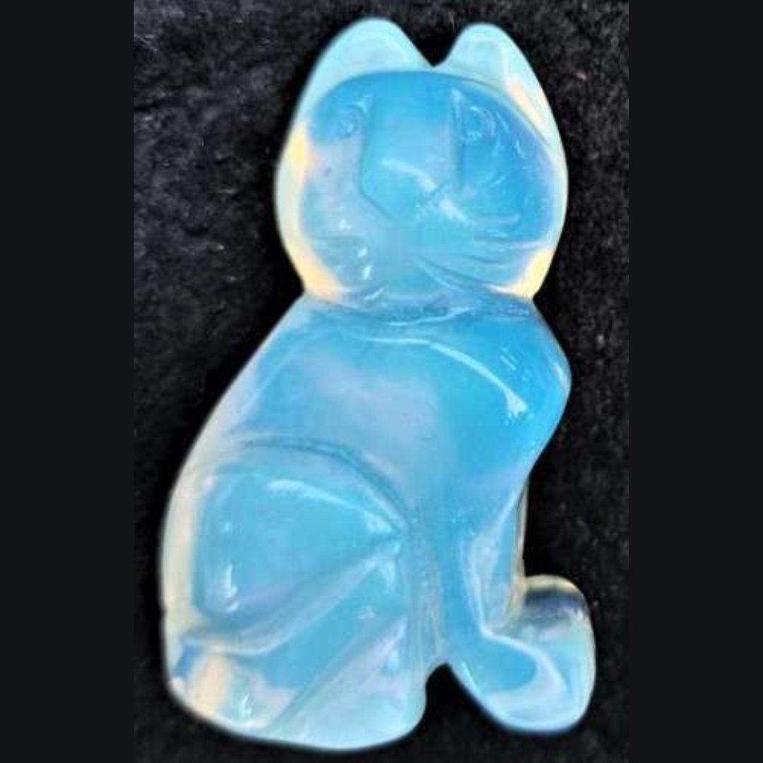 Cat Figurine Opalite Size: 5cm  SKU: CTOP