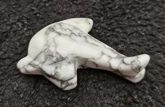 Dolphin Gemstone White Howlite