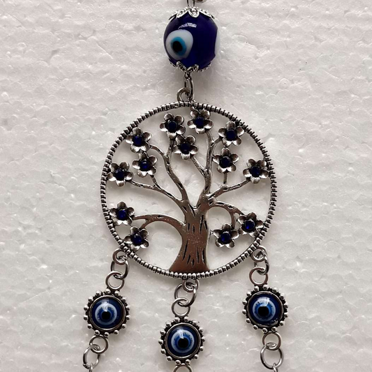Tree of Life Hanging Ornament Bells Evil Eye