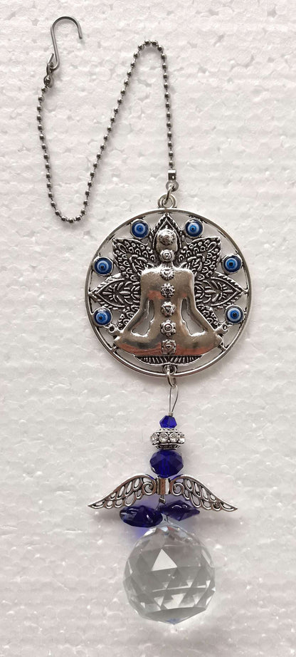 Chakra Suncatcher with Evil Eye