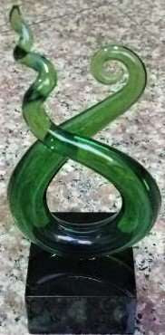 Glass Art Kiwaiana Koru Twist