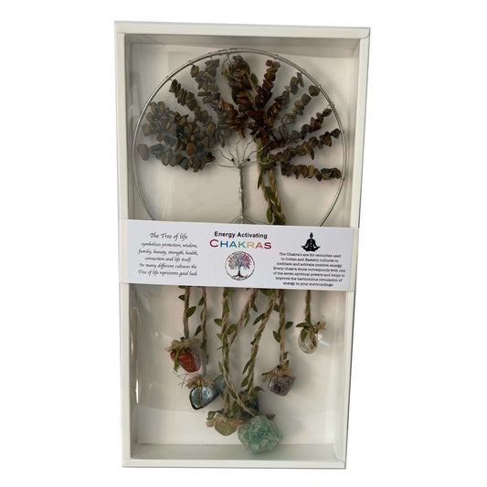 Crystal Tree of Life Dreamcatcher Tiger Eye 7 Chakras