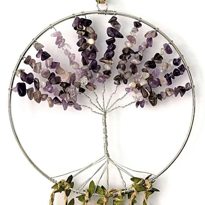 Crystal Tree of Life Dreamcatcher Amethyst - 7 Chakras