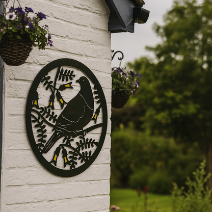 Wall Art - Round Steel - Kereru with Kowhai 30cm

H:30 cm - Kereru - Guardian of the Forest The kereru is a large native pigeon found only in New Zealand. Known for its glossy feathers and noisy flight, it helps regenerate forests by spreading native seeds - a true taonga of Aotearoa. Finished in a Pyrotechnic colour with a clear coat for protection. Suitable for indoor and outdoor use.

SKU: GKWA14