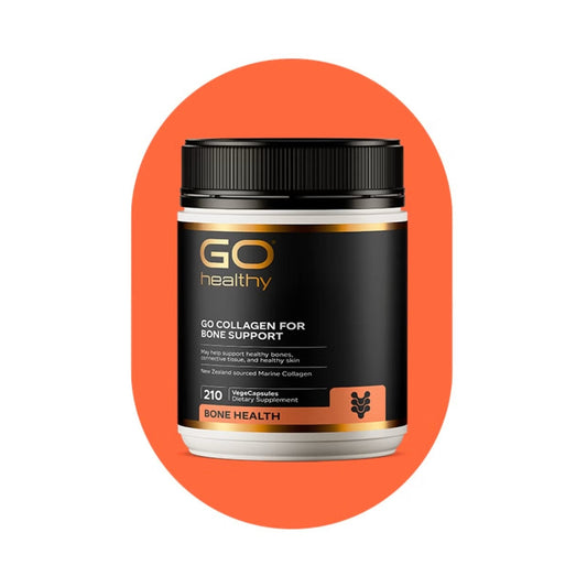 GO Collagen for Bone Support 210 VegeCaps

New Zealand sourced Marine Collagen. May help support healthy bones, connective tissue, and healthy skin.

GO COLLAGEN FOR BONE SUPPORT formula contains New Zealand sourced Marine Collagen that may help support healthy bones, connective tissue, and healthy skin. It also contains Vitamin D3 that supports bone health. Turmeric is an antioxidant and helps support comfort, and when combined with Marine Collagen and Vitamin D.1st Stop, Marshall's Health Shop!