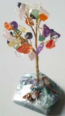 Gemstone Tree Crystal Base Mixed