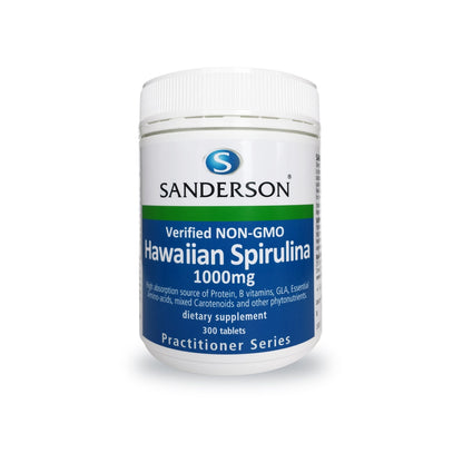 SANDERSON Verified non-GMO Hawaiian Spirulina 1000mg