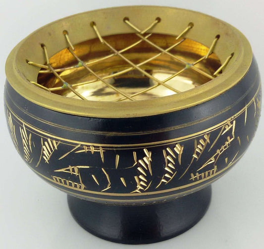 Brass Resin Burner Bowl BLACK