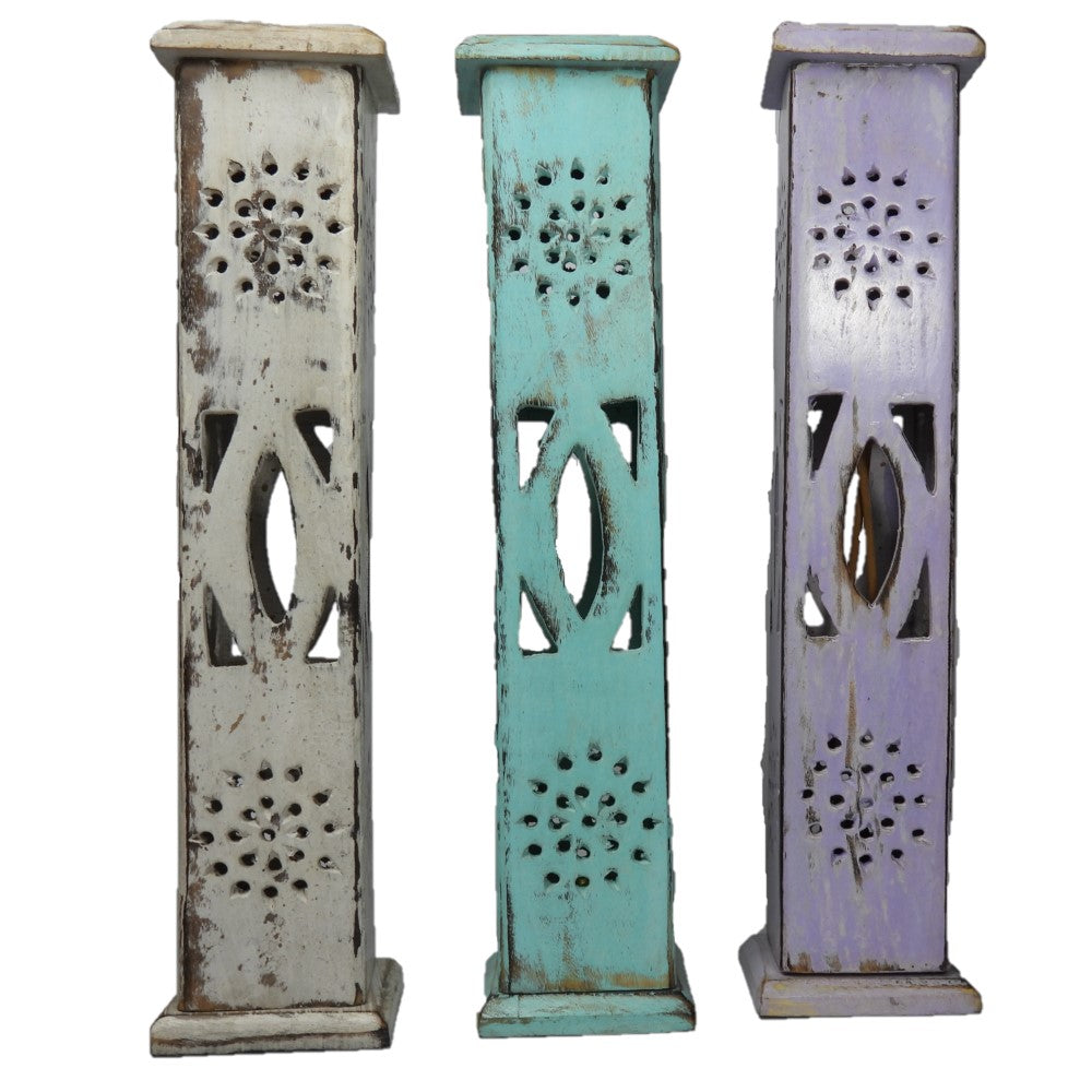 Teal Incense Tower 12 inch