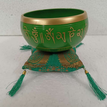 Tibetan Singing Bowl Medium Green SBMG