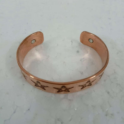 Copper Magnetic Bracelet Pentagon