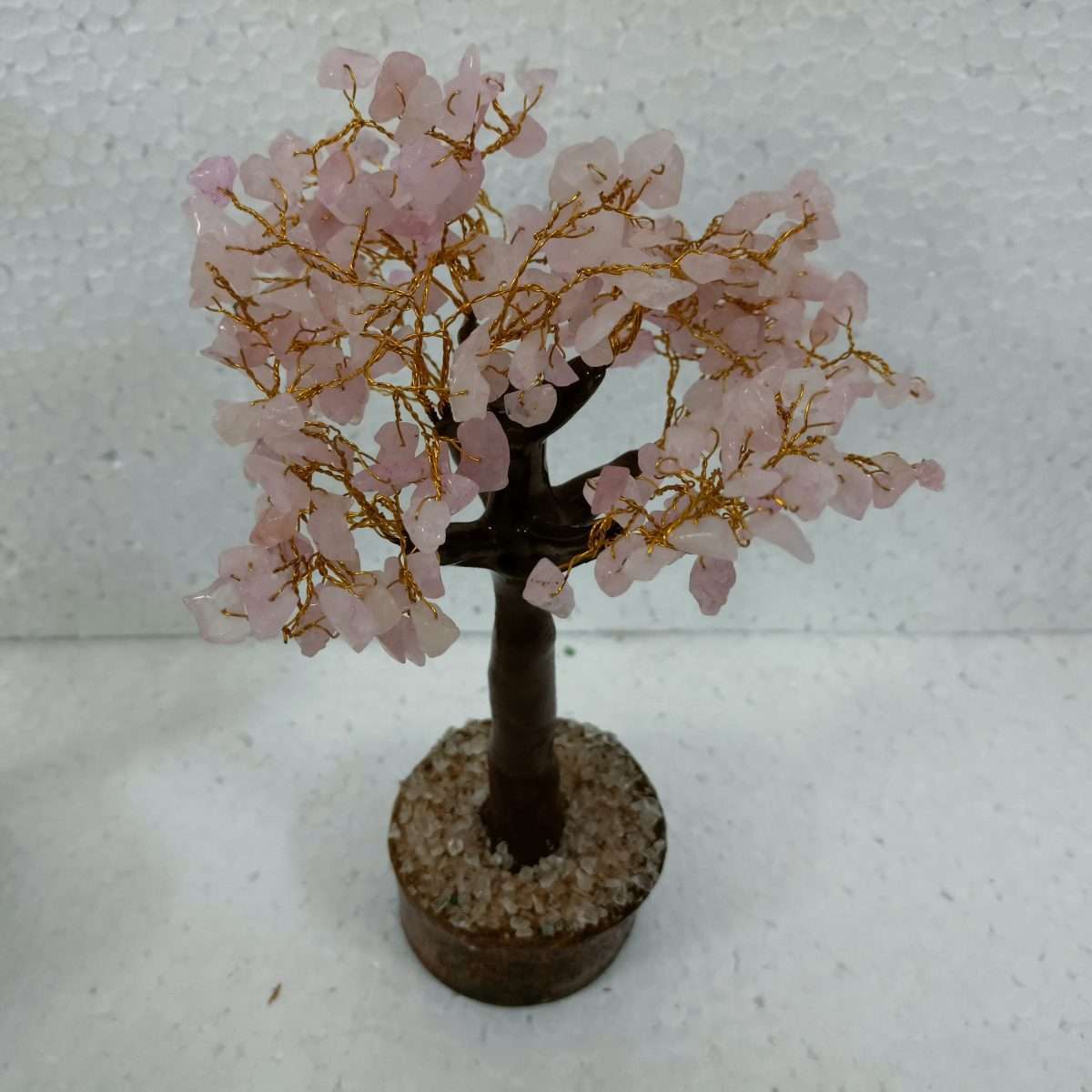 Gemstone Rose Quartz Tree