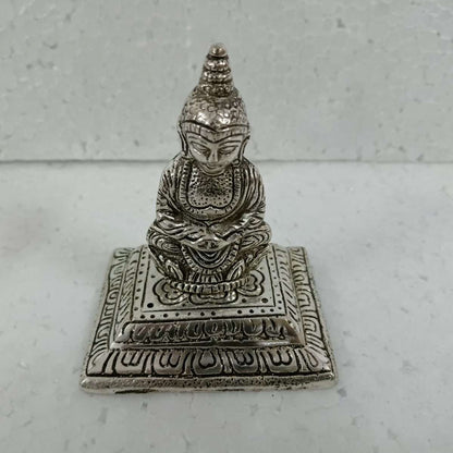 White Metal Square Buddha Incense Holder