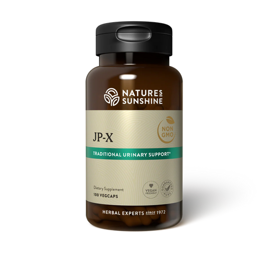 Natures Sunshine JP-X 100 Vege Capsules

JP-X contains powerful herbs known to support urinary, bladder and kidney health.

This formulation also supports the production of digestive fluids for healthy digestion and liver function, circulation, stimulate urine flow to flush toxins, balance acidity and healthy sexual function.

Indications for use

Support for the reproductive and digestive functions of the body
1st Stop, Marshall's Health Shop!
