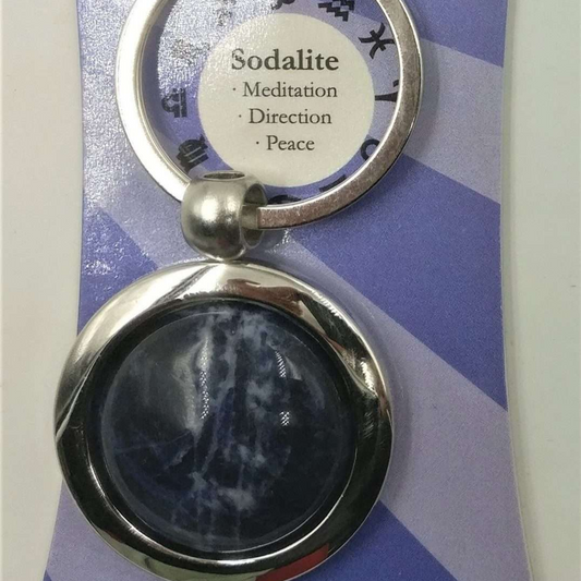 Zodiac Keyring- Virgo- Sodalite