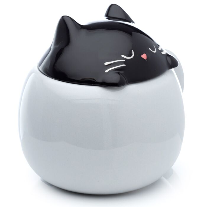 Feline Fine Black Cat Ceramic Animal Mug