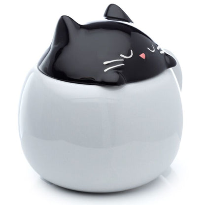 Feline Fine Black Cat Ceramic Animal Mug
