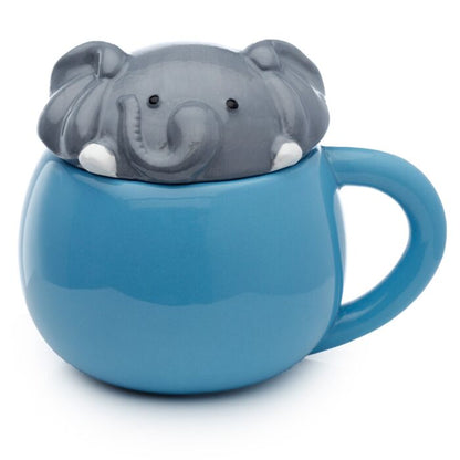Elephant Peeping Ceramic Animal Mug