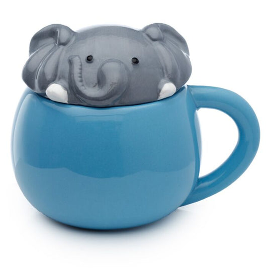 Elephant Peeping Ceramic Animal Mug