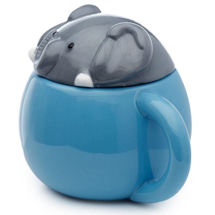 Elephant Peeping Ceramic Animal Mug