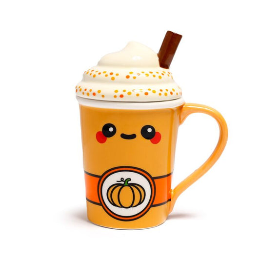 Hazel the Pumpkin Ceramic Lidded Mug