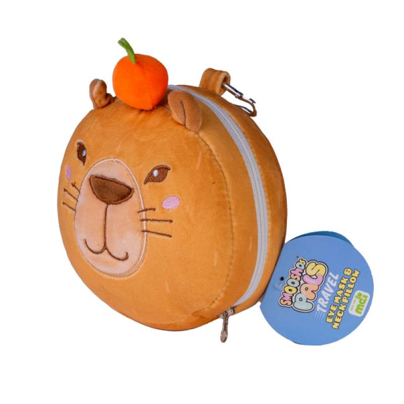 Smoosho's Pals Travel Capybara Mask & Pillow