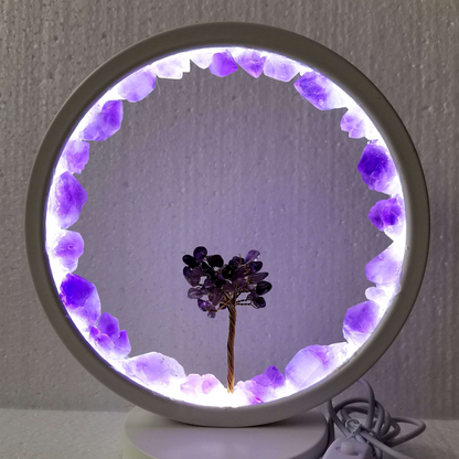 Amethyst LED USB Lamp with Gemstone Tree