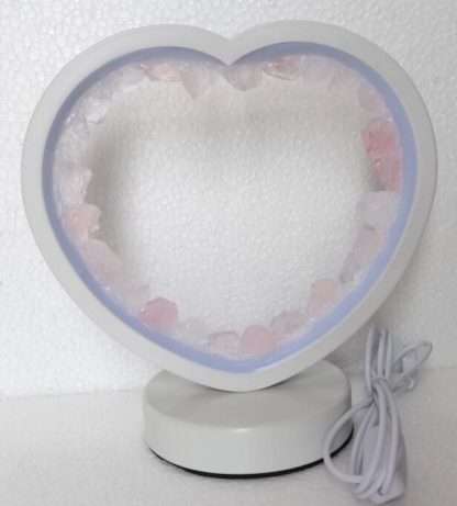 Rose Quartz Crystal LED USB Table Lamp