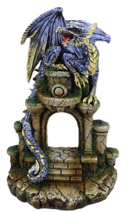 Blue Dragon On Castle Door