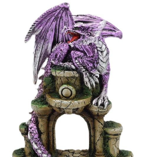 Purple Dragon On Castle Door
