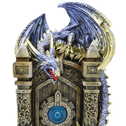 Blue Dragon On Castle Door LED Light
