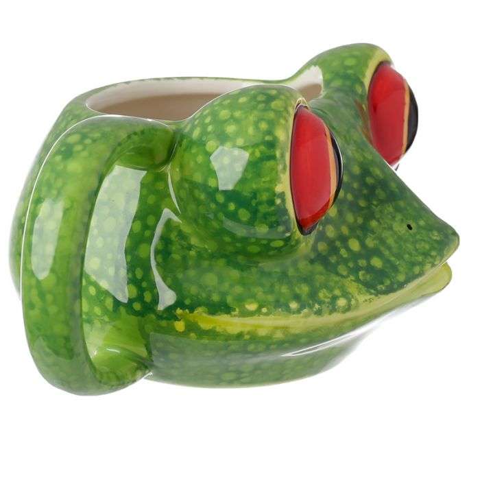 Tree Frog Head Ceramic Shaped Mug