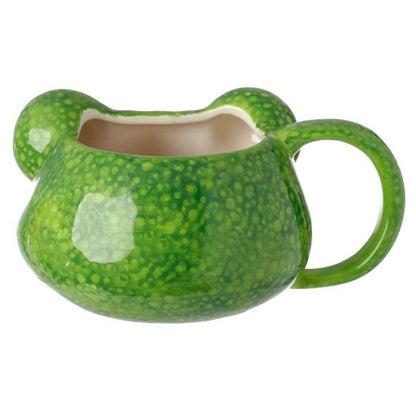 Tree Frog Head Ceramic Shaped Mug